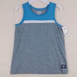 OshKosh Activewear Tank Boy's Size 4T w/ Blue Gray‎ Color Block Design